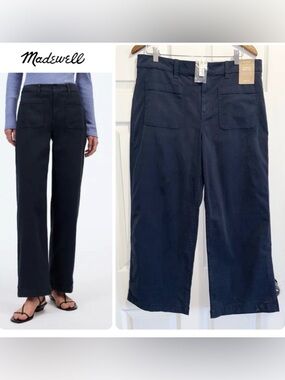 NWT Everlane The Emmett Wide-Leg Pant Patch Pocket Edition Navy Blue 31 31P NEW